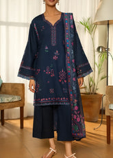 Misha By Casual Lite Pre Fall Embroidered Linen 3 Piece Stitched Suit CL25MD1 D-PF-01