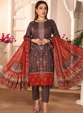 Mishaal By Schick Embroidered Lawn 3 Piece Unstitched Suit SDH24MEL D-01