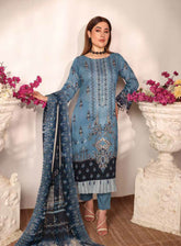 Mishaal By Schick Embroidered Lawn 3 Piece Unstitched Suit SDH24MEL D-04