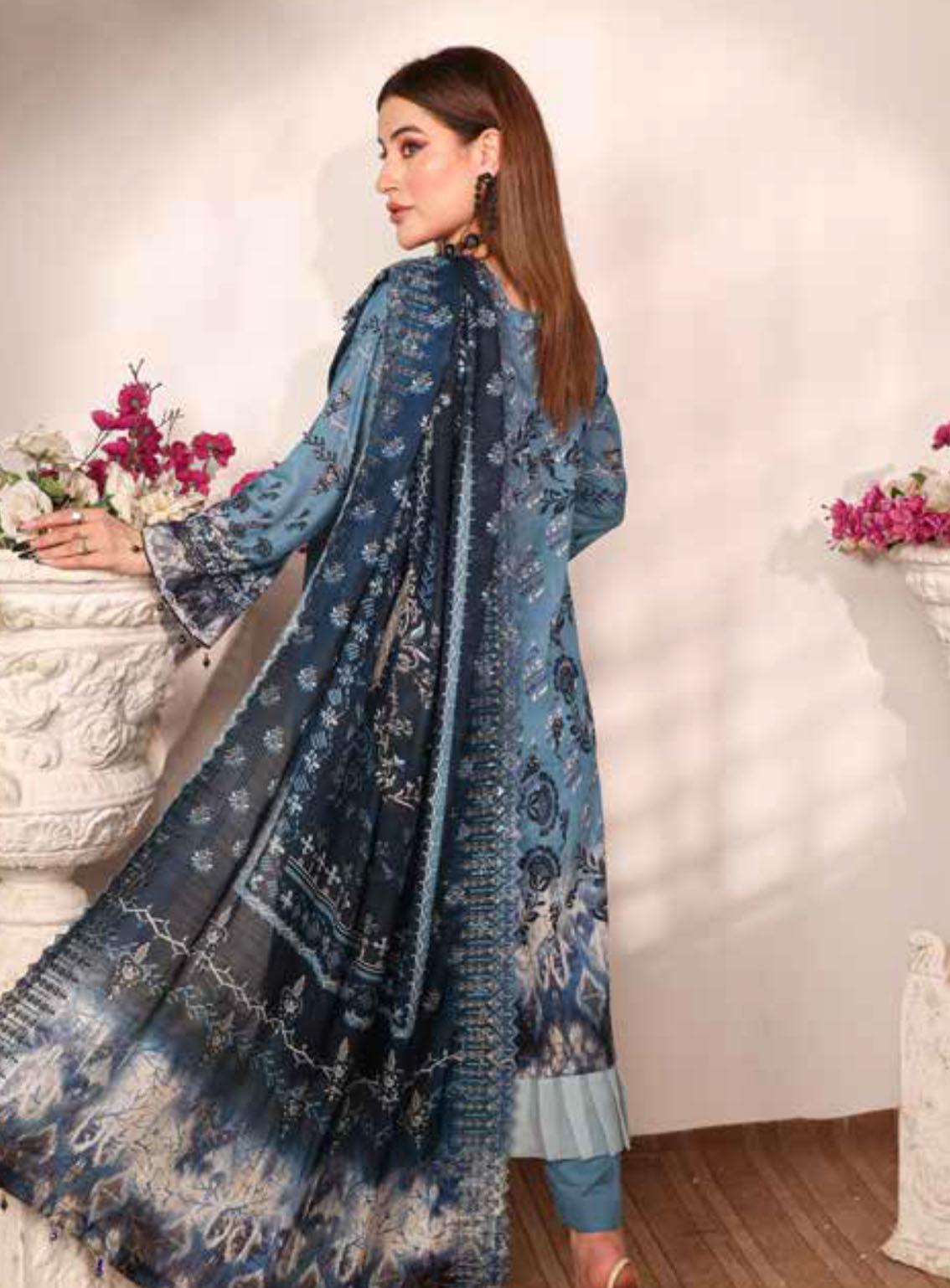 Mishaal By Schick Embroidered Lawn 3 Piece Unstitched Suit SDH24MEL D-04 Mishaal By Schick Embroidered Lawn 3 Piece Unstitched Suit SDH24MEL D-04