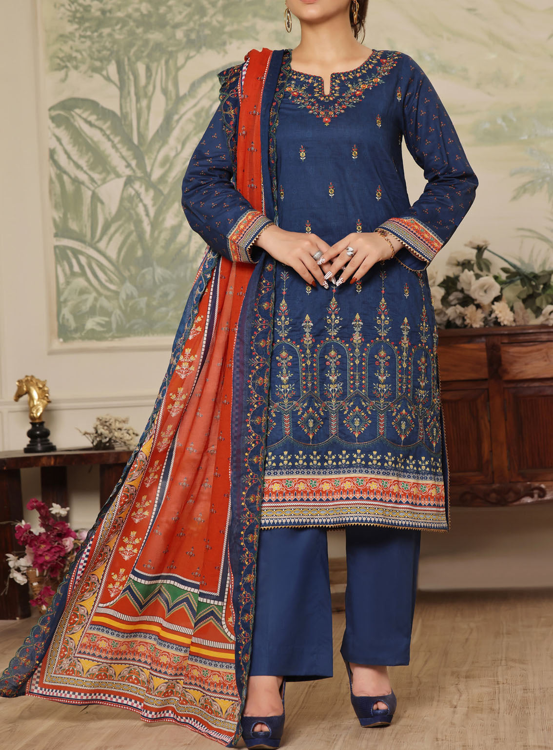 Misri By VS Textile Digital Embroidered Lawn 3 Piece Unstitched Suit VSU24M DELV2-380 Misri By VS Textile Digital Embroidered Lawn 3 Piece Unstitched Suit VSU24M DELV2-380