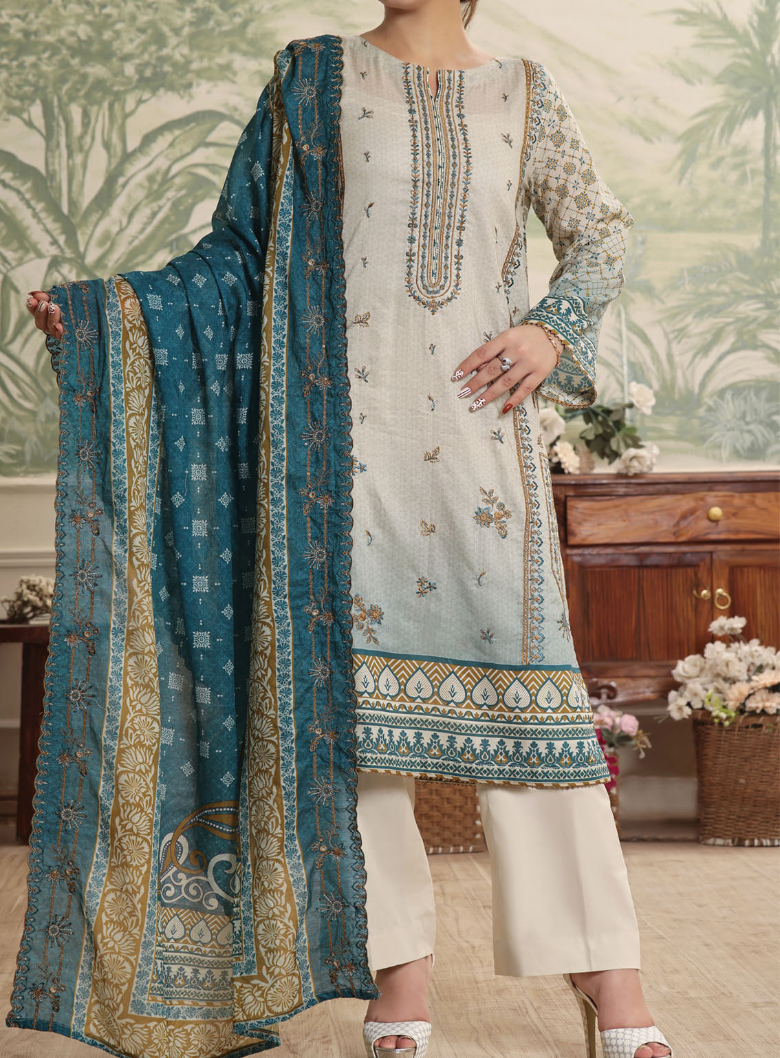 Misri By VS Textile Digital Embroidered Lawn 3 Piece Unstitched Suit VSU24M DELV2-381 Misri By VS Textile Digital Embroidered Lawn 3 Piece Unstitched Suit VSU24M DELV2-381