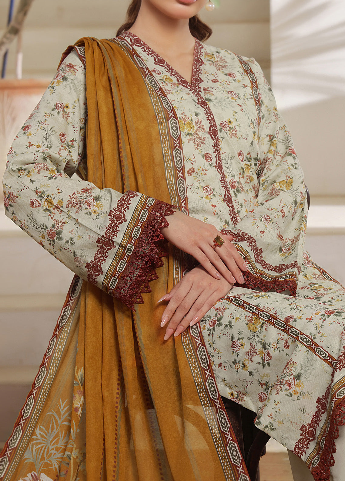 Misri By VS Textile Printed Lawn 3 Piece Unstitched Suit VS25PLV1 D-629 Misri By VS Textile Printed Lawn 3 Piece Unstitched Suit VS25PLV1 D-629