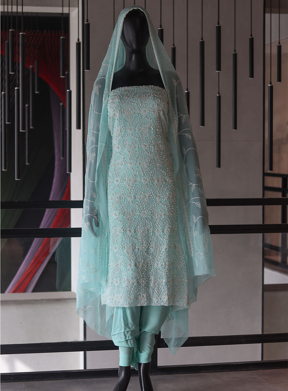 Moin Block Embroidered Chiffon 2 Piece Unstitched Suit - MBLK24EN D-05 Moin Block Embroidered Chiffon 2 Piece Unstitched Suit - MBLK24EN D-05