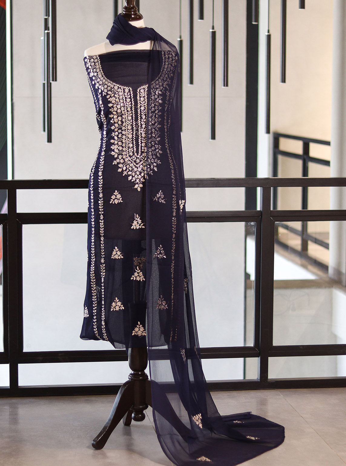 Moin Block Embroidered Chiffon Gota Work 2 Piece Unstitched Suit MBLK24ECG D-01-33 Moin Block Embroidered Chiffon Gota Work 2 Piece Unstitched Suit MBLK24ECG D-01-33