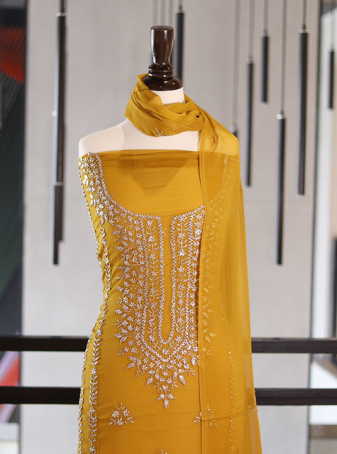 Moin Block Embroidered Chiffon Gota Work 2 Piece Unstitched Suit MBLK24ECG D-02-34 Moin Block Embroidered Chiffon Gota Work 2 Piece Unstitched Suit MBLK24ECG D-02-34