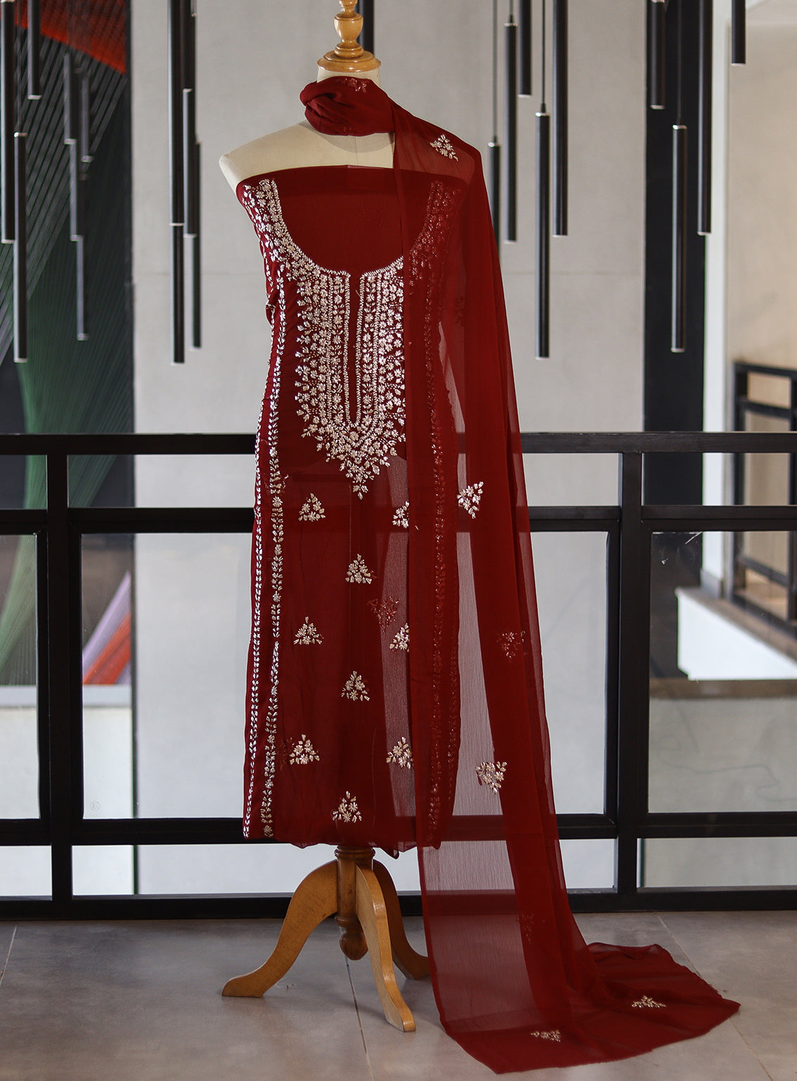 Moin Block Embroidered Chiffon Gota Work 2 Piece Unstitched Suit MBLK24ECG D-02 Moin Block Embroidered Chiffon Gota Work 2 Piece Unstitched Suit MBLK24ECG D-02