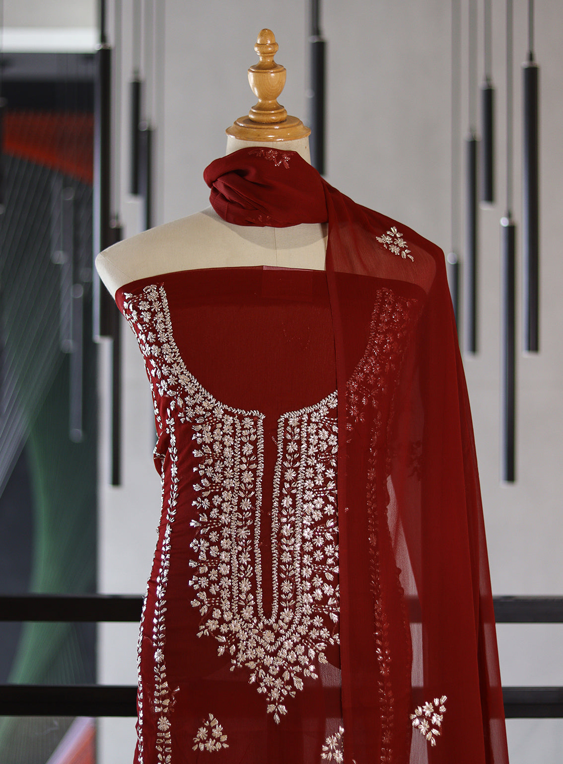 Moin Block Embroidered Chiffon Gota Work 2 Piece Unstitched Suit MBLK24ECG D-02 Moin Block Embroidered Chiffon Gota Work 2 Piece Unstitched Suit MBLK24ECG D-02