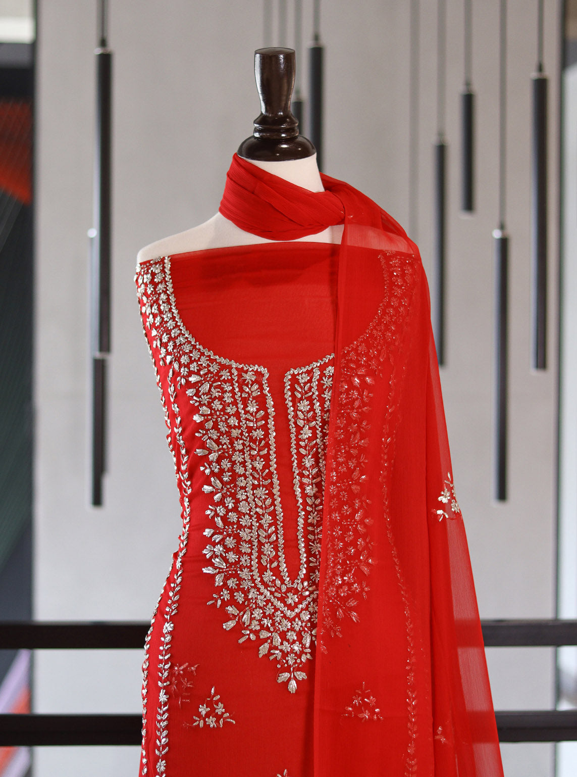 Moin Block Embroidered Chiffon Gota Work 2 Piece Unstitched Suit MBLK24ECG D-04-36 Moin Block Embroidered Chiffon Gota Work 2 Piece Unstitched Suit MBLK24ECG D-04-36
