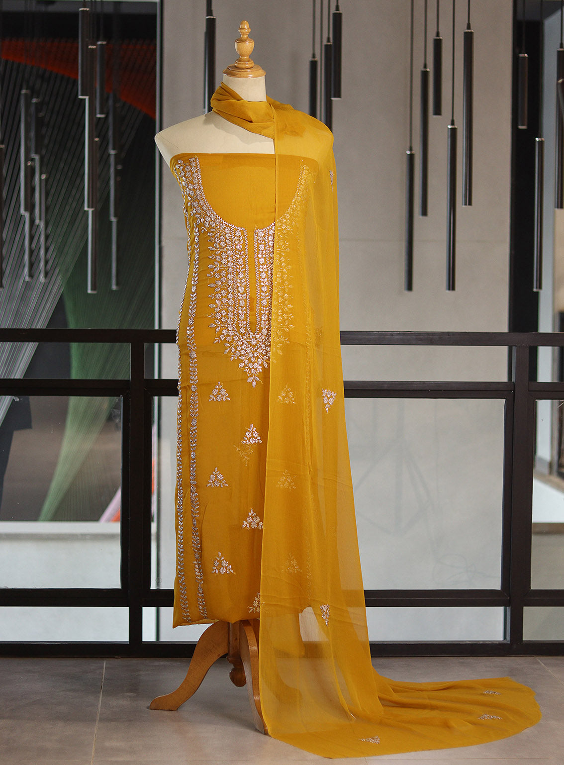 Moin Block Embroidered Chiffon Gota Work 2 Piece Unstitched Suit MBLK24ECG D-05 Moin Block Embroidered Chiffon Gota Work 2 Piece Unstitched Suit MBLK24ECG D-05