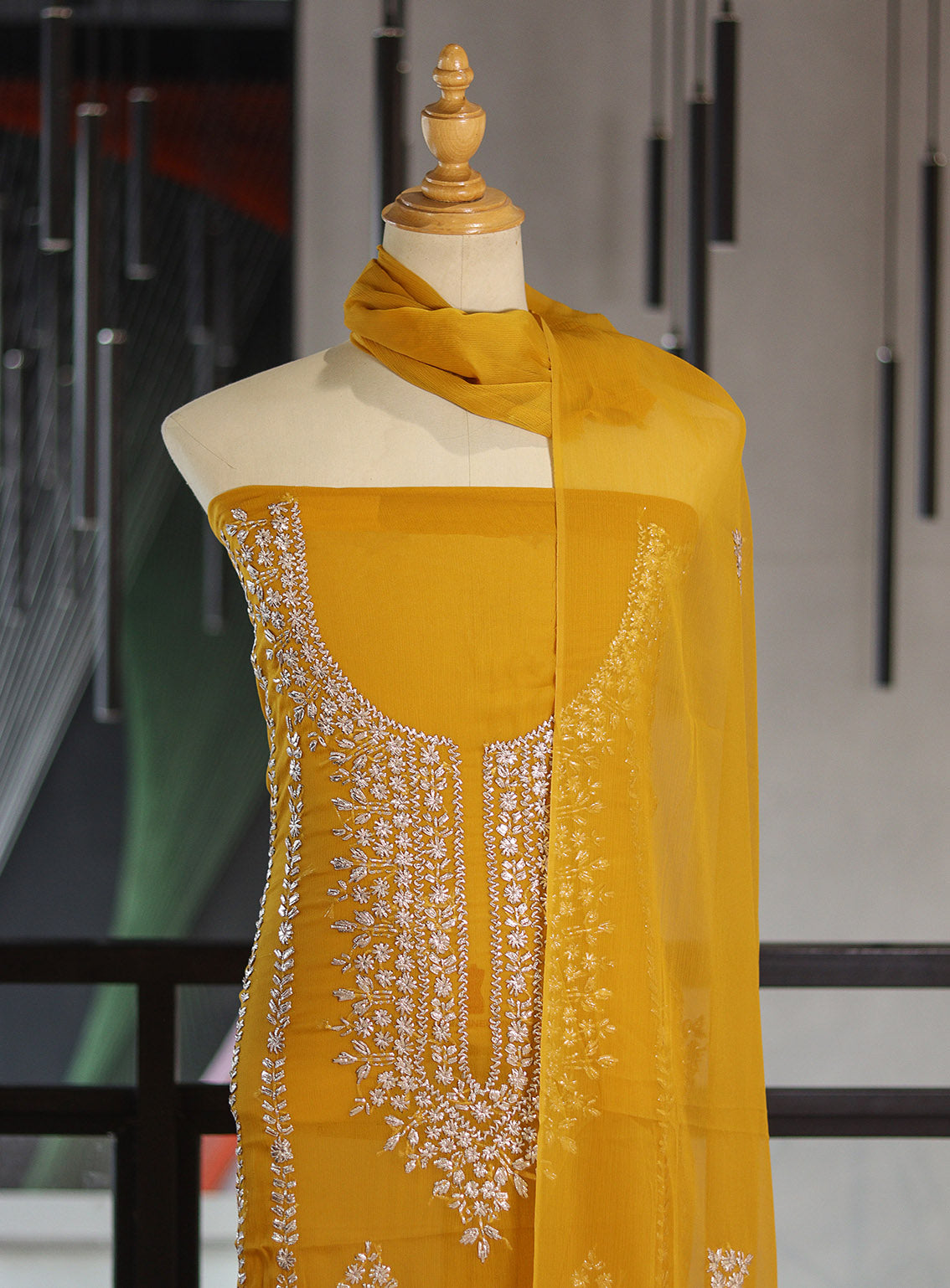 Moin Block Embroidered Chiffon Gota Work 2 Piece Unstitched Suit MBLK24ECG D-05 Moin Block Embroidered Chiffon Gota Work 2 Piece Unstitched Suit MBLK24ECG D-05