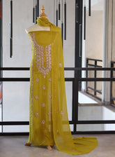 Moin Block Embroidered Chiffon Gota Work 2 Piece Unstitched Suit MBLK24ECG D-06