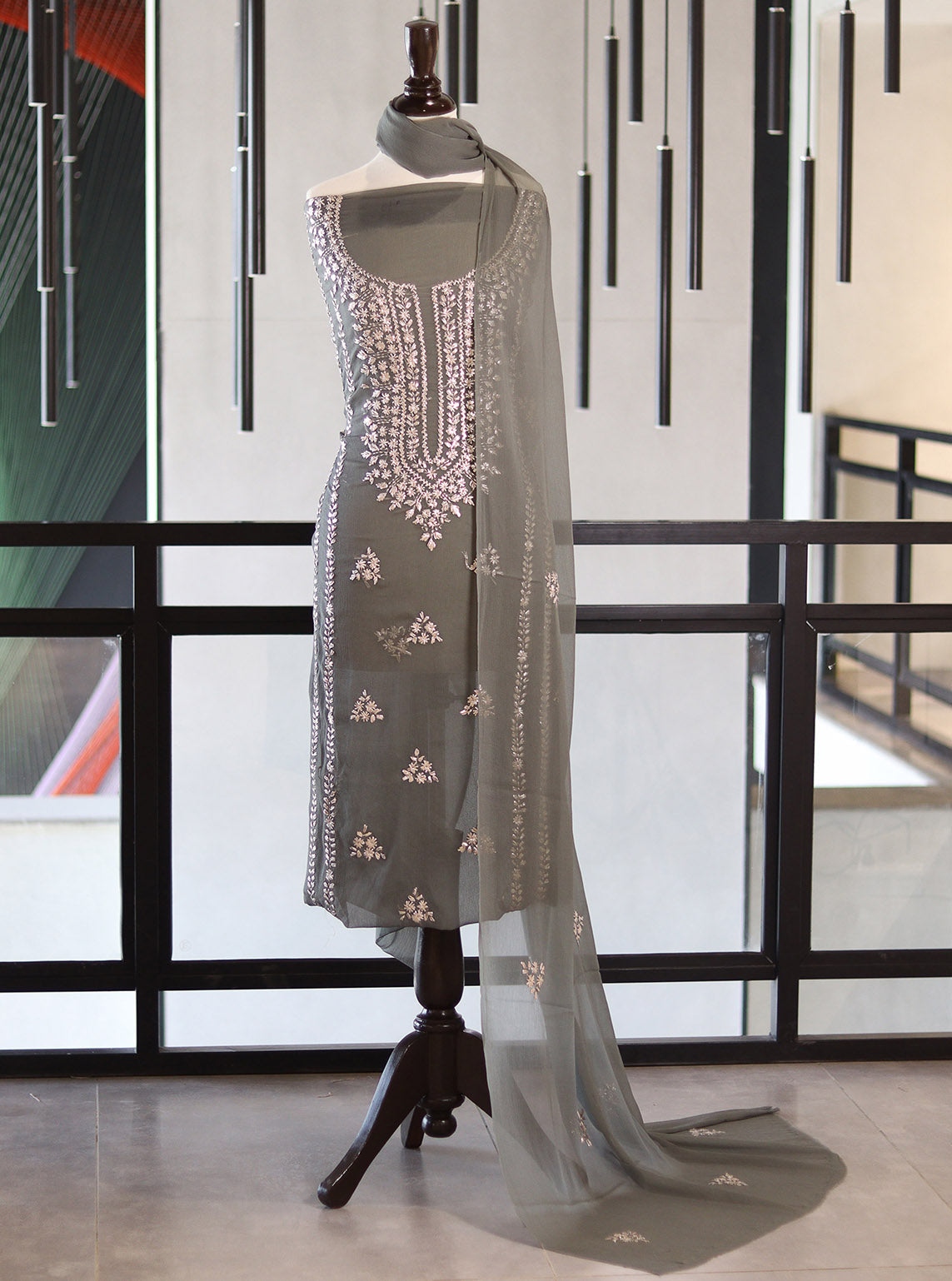 Moin Block Embroidered Chiffon Gota Work 2 Piece Unstitched Suit MBLK24ECG D-07-39 Moin Block Embroidered Chiffon Gota Work 2 Piece Unstitched Suit MBLK24ECG D-07-39