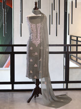 Moin Block Embroidered Chiffon Gota Work 2 Piece Unstitched Suit MBLK24ECG D-07-39