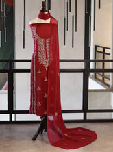 Moin Block Embroidered Chiffon Gota Work 2 Piece Unstitched Suit MBLK24ECG D-08-40