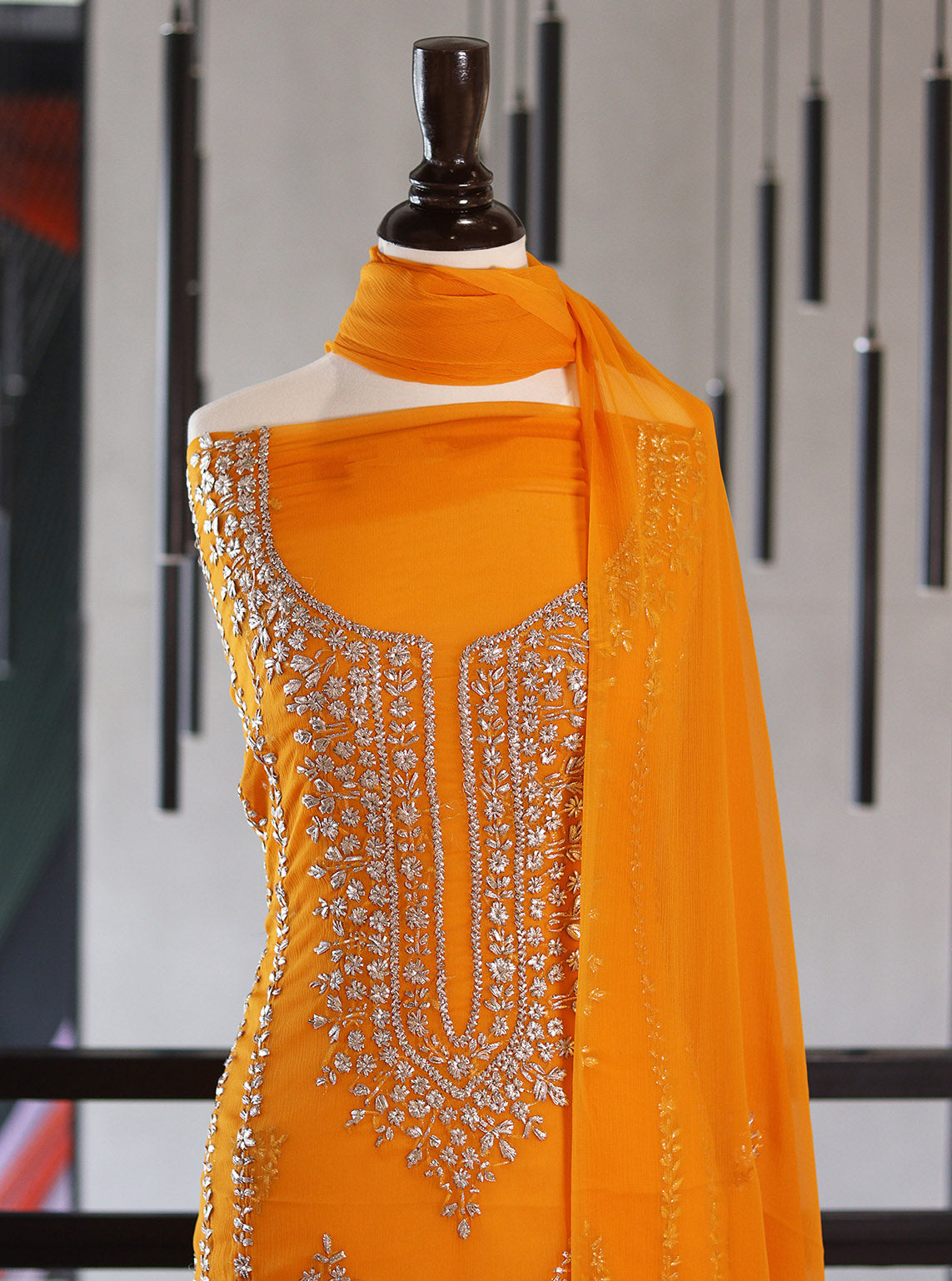 Moin Block Embroidered Chiffon Gota Work 2 Piece Unstitched Suit MBLK24ECG D-09-41 Moin Block Embroidered Chiffon Gota Work 2 Piece Unstitched Suit MBLK24ECG D-09-41