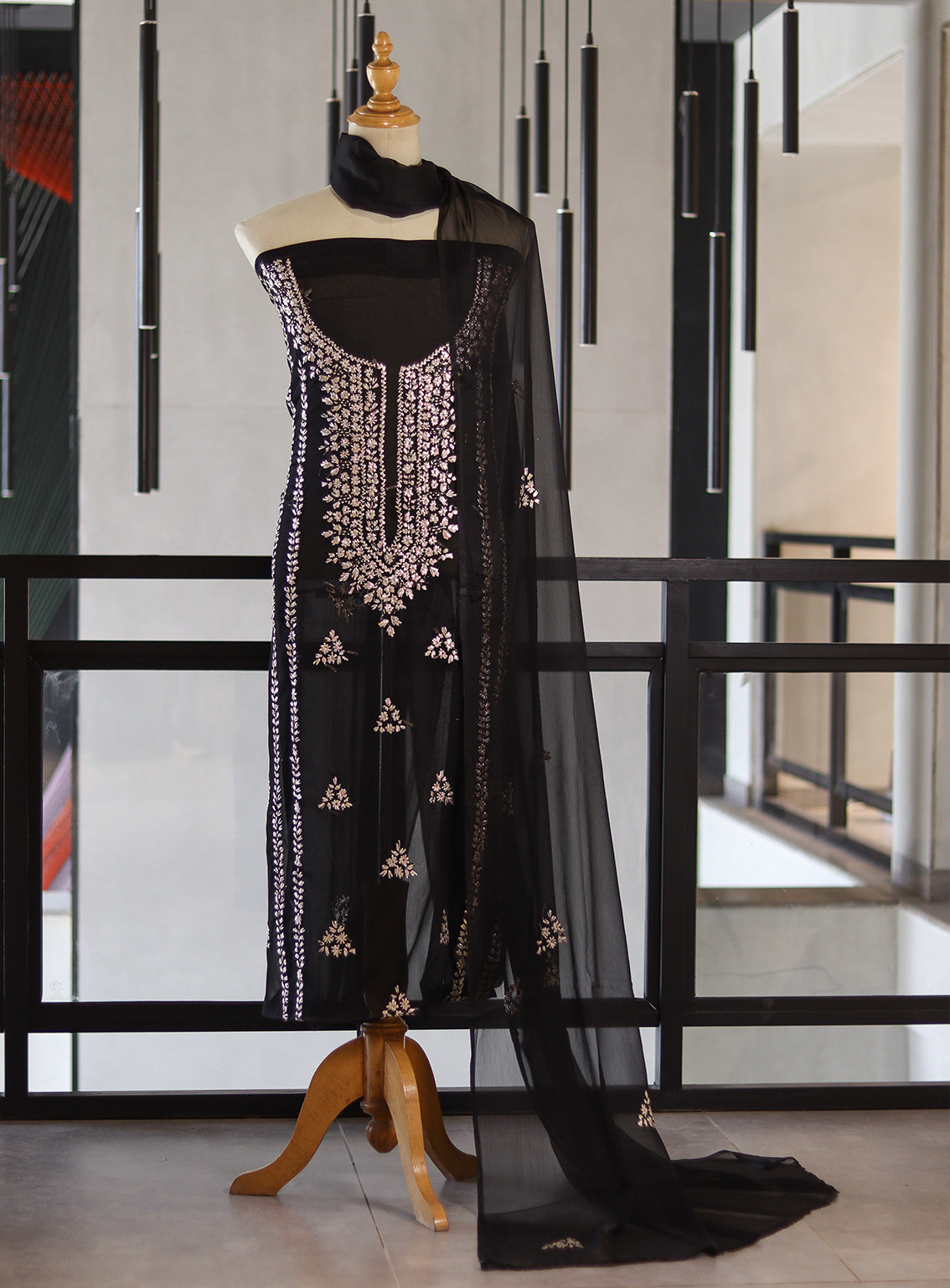 Moin Block Embroidered Chiffon Gota Work 2 Piece Unstitched Suit MBLK24ECG D-09 Moin Block Embroidered Chiffon Gota Work 2 Piece Unstitched Suit MBLK24ECG D-09