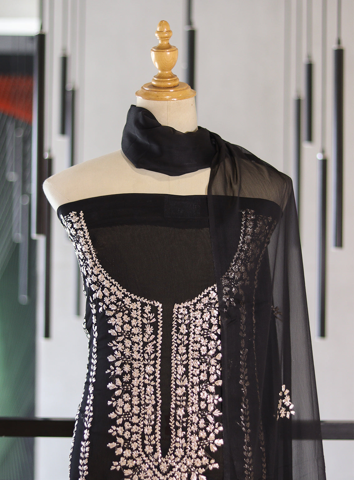 Moin Block Embroidered Chiffon Gota Work 2 Piece Unstitched Suit MBLK24ECG D-09 Moin Block Embroidered Chiffon Gota Work 2 Piece Unstitched Suit MBLK24ECG D-09