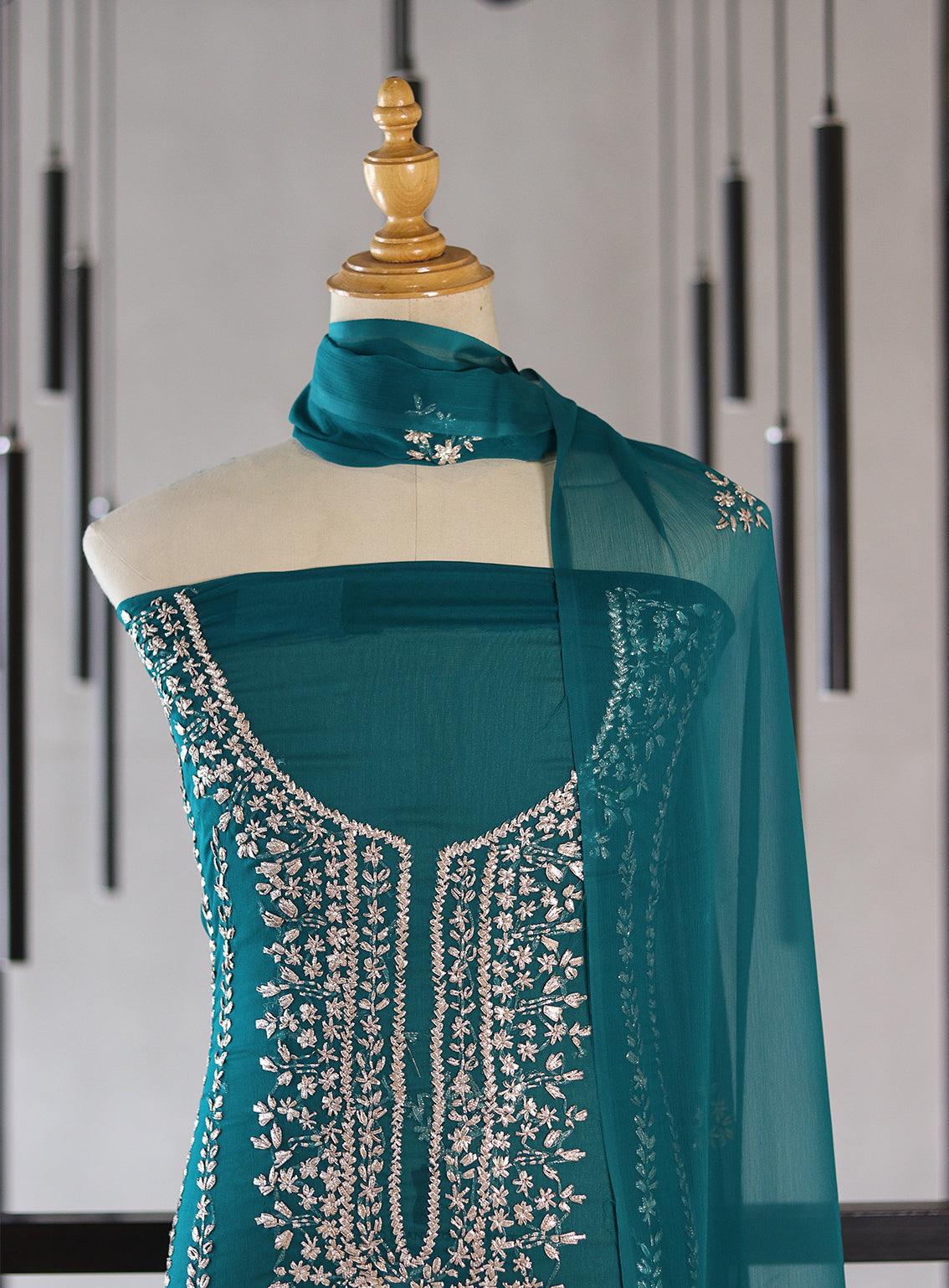 Moin Block Embroidered Chiffon Gota Work 2 Piece Unstitched Suit MBLK24ECG D-10 Moin Block Embroidered Chiffon Gota Work 2 Piece Unstitched Suit MBLK24ECG D-10