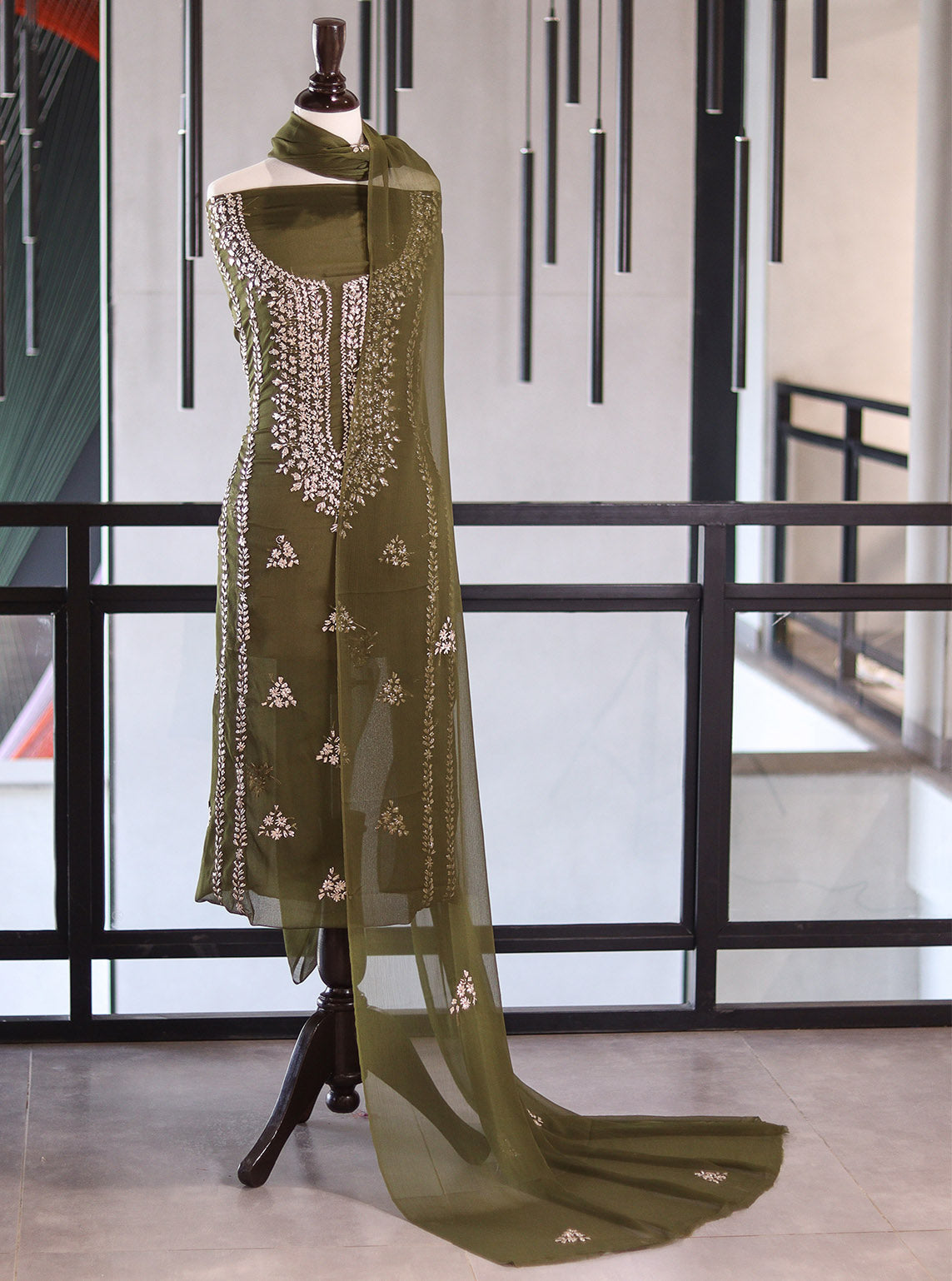 Moin Block Embroidered Chiffon Gota Work 2 Piece Unstitched Suit MBLK24ECG D-11-43 Moin Block Embroidered Chiffon Gota Work 2 Piece Unstitched Suit MBLK24ECG D-11-43