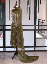 Moin Block Embroidered Chiffon Gota Work 2 Piece Unstitched Suit MBLK24ECG D-11-43