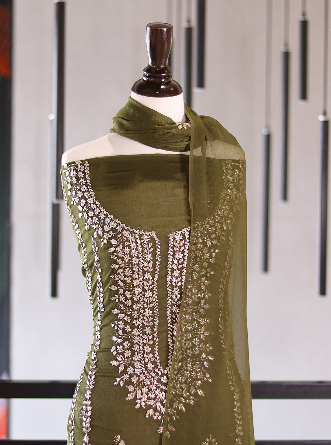 Moin Block Embroidered Chiffon Gota Work 2 Piece Unstitched Suit MBLK24ECG D-11-43 Moin Block Embroidered Chiffon Gota Work 2 Piece Unstitched Suit MBLK24ECG D-11-43
