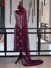Moin Block Embroidered Chiffon Gota Work 2 Piece Unstitched Suit MBLK24ECG D-12-44