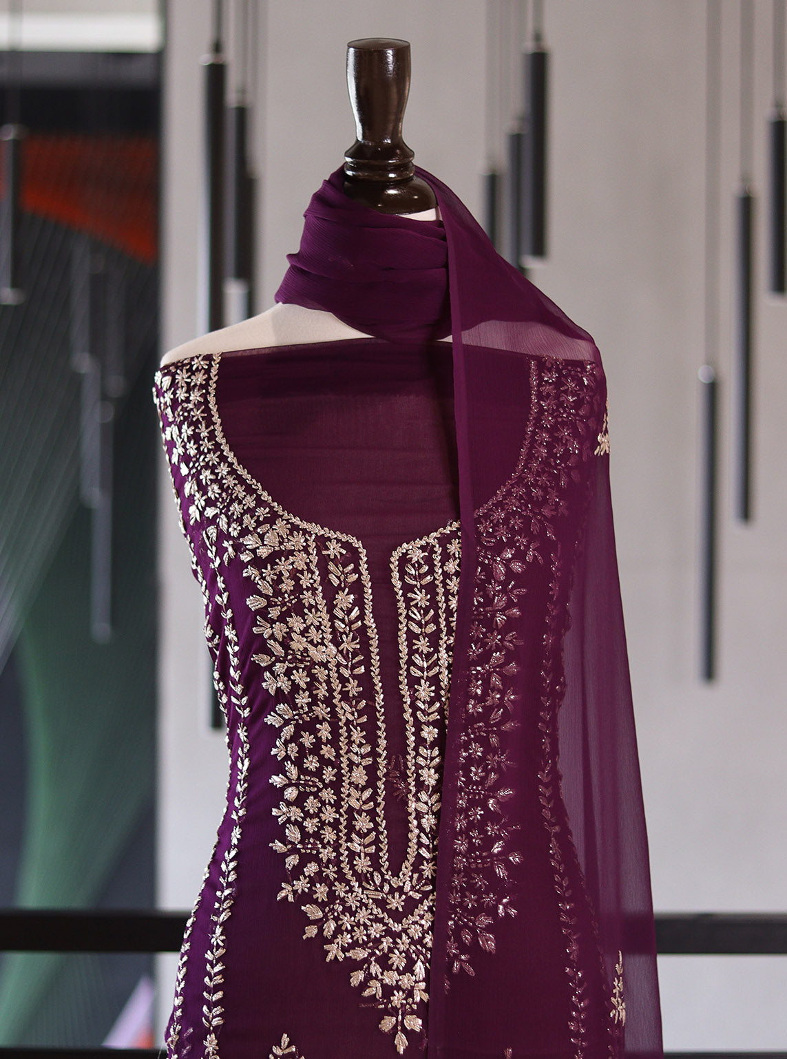 Moin Block Embroidered Chiffon Gota Work 2 Piece Unstitched Suit MBLK24ECG D-12-44 Moin Block Embroidered Chiffon Gota Work 2 Piece Unstitched Suit MBLK24ECG D-12-44
