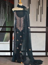 Moin Block Embroidered Chiffon Gota Work 2 Piece Unstitched Suit MBLK24ECG D-12