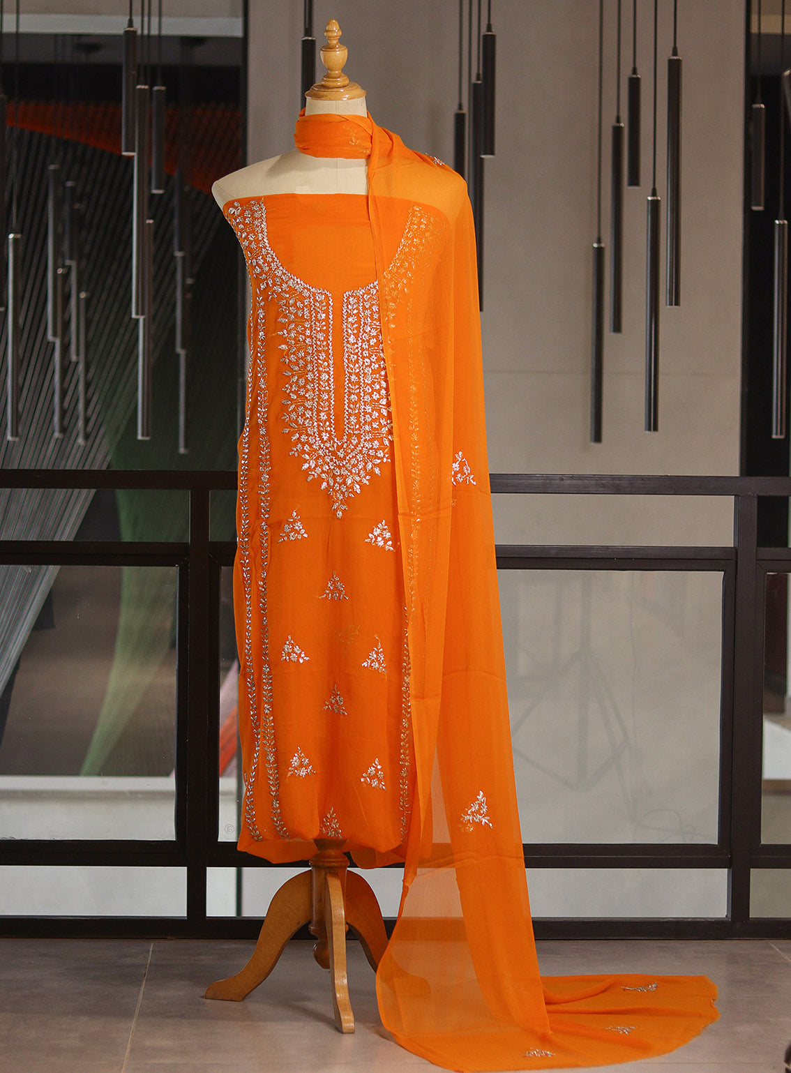 Moin Block Embroidered Chiffon Gota Work 2 Piece Unstitched Suit MBLK24ECG D-13 Moin Block Embroidered Chiffon Gota Work 2 Piece Unstitched Suit MBLK24ECG D-13