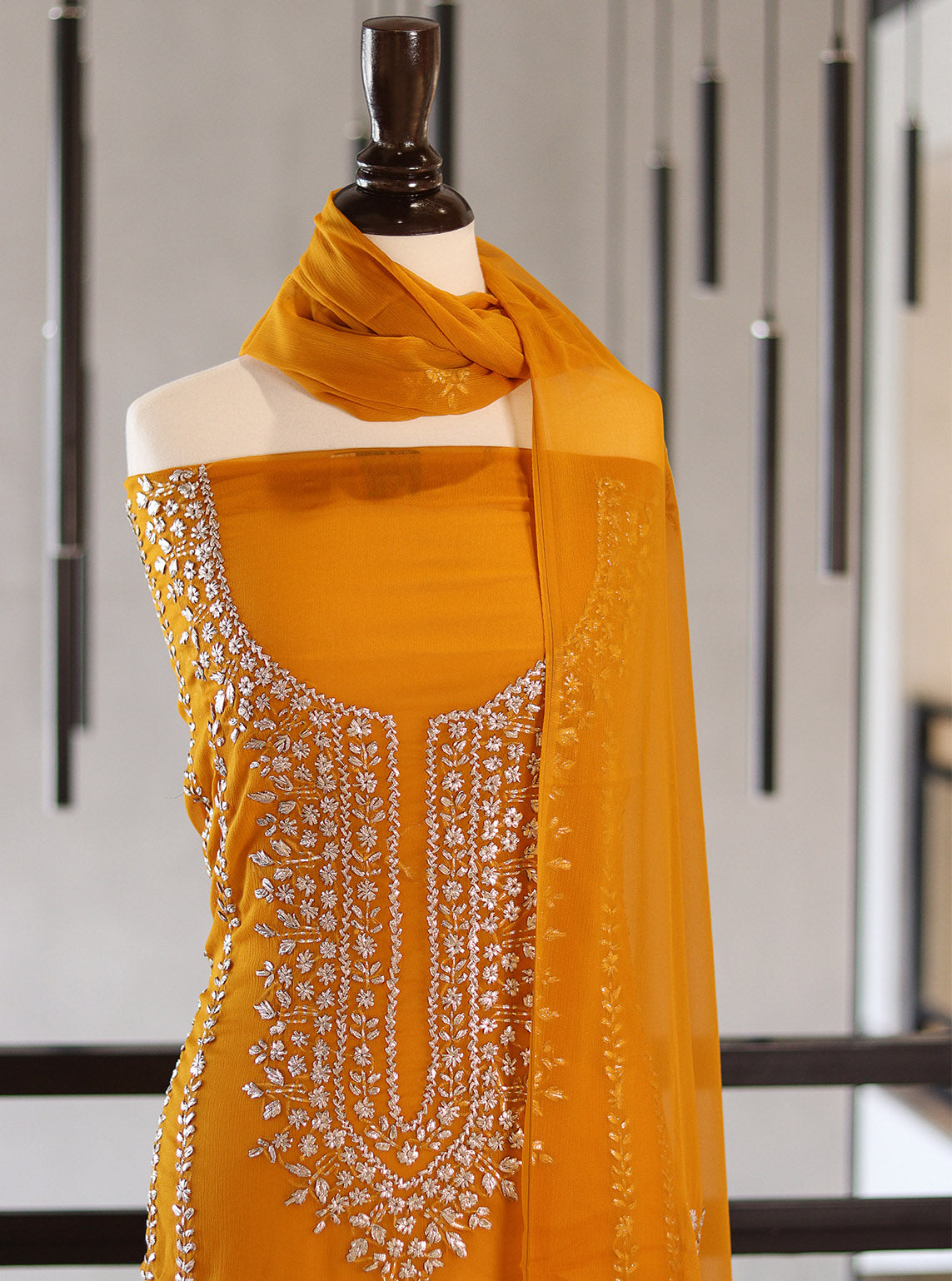 Moin Block Embroidered Chiffon Gota Work 2 Piece Unstitched Suit MBLK24ECG D-16-48 Moin Block Embroidered Chiffon Gota Work 2 Piece Unstitched Suit MBLK24ECG D-16-48