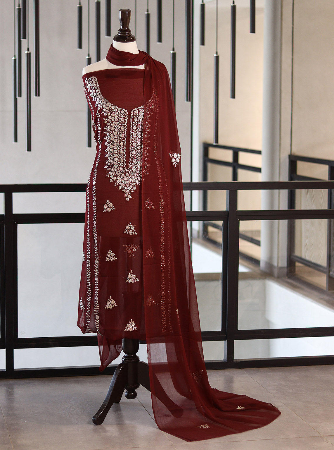 Moin Block Embroidered Chiffon Gota Work 2 Piece Unstitched Suit MBLK24ECG D-19-51 Moin Block Embroidered Chiffon Gota Work 2 Piece Unstitched Suit MBLK24ECG D-19-51