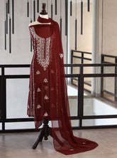 Moin Block Embroidered Chiffon Gota Work 2 Piece Unstitched Suit MBLK24ECG D-19-51