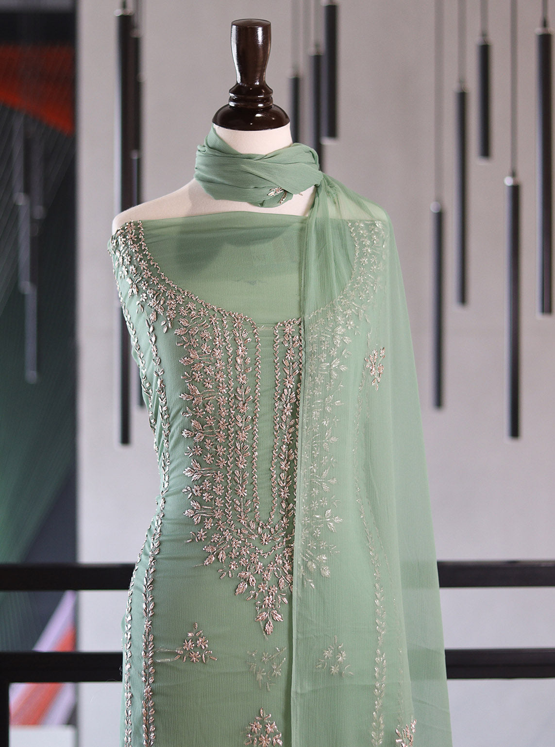 Moin Block Embroidered Chiffon Gota Work 2 Piece Unstitched Suit MBLK24ECG D-21-53 Moin Block Embroidered Chiffon Gota Work 2 Piece Unstitched Suit MBLK24ECG D-21-53