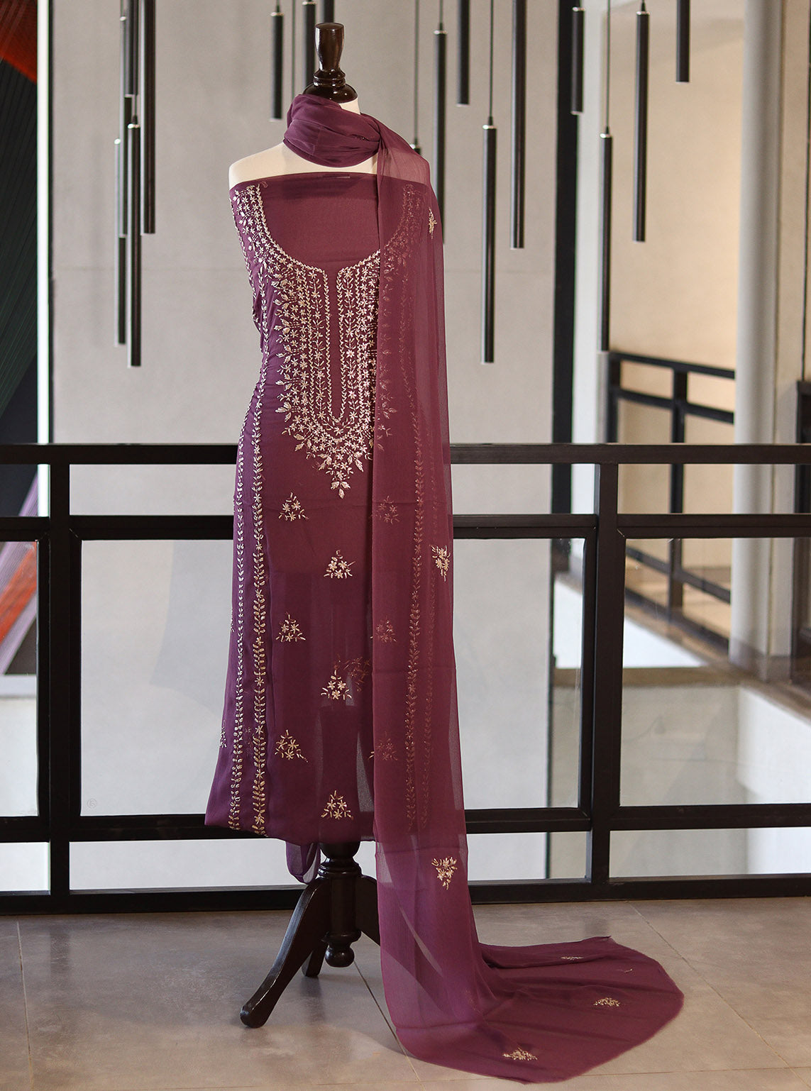 Moin Block Embroidered Chiffon Gota Work 2 Piece Unstitched Suit MBLK24ECG D-23-55 Moin Block Embroidered Chiffon Gota Work 2 Piece Unstitched Suit MBLK24ECG D-23-55