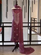 Moin Block Embroidered Chiffon Gota Work 2 Piece Unstitched Suit MBLK24ECG D-23-55