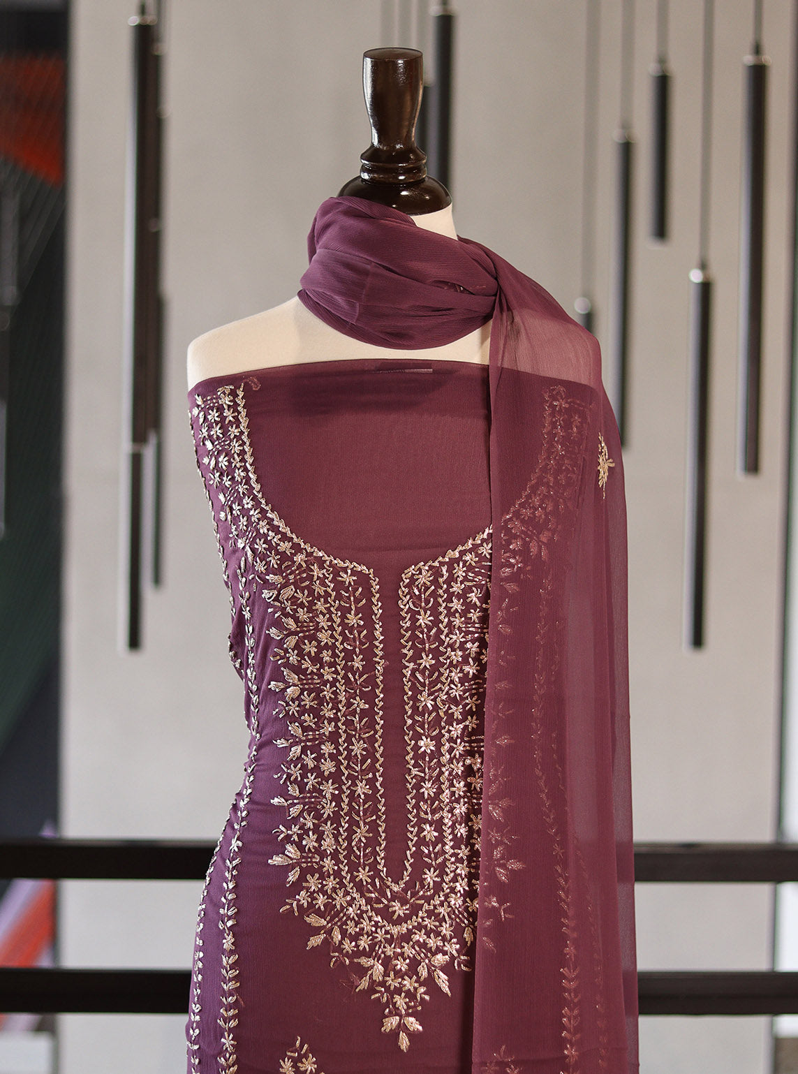 Moin Block Embroidered Chiffon Gota Work 2 Piece Unstitched Suit MBLK24ECG D-23-55 Moin Block Embroidered Chiffon Gota Work 2 Piece Unstitched Suit MBLK24ECG D-23-55