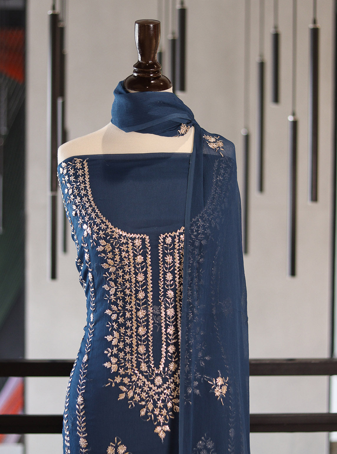 Moin Block Embroidered Chiffon Gota Work 2 Piece Unstitched Suit MBLK24ECG D-24-56 Moin Block Embroidered Chiffon Gota Work 2 Piece Unstitched Suit MBLK24ECG D-24-56