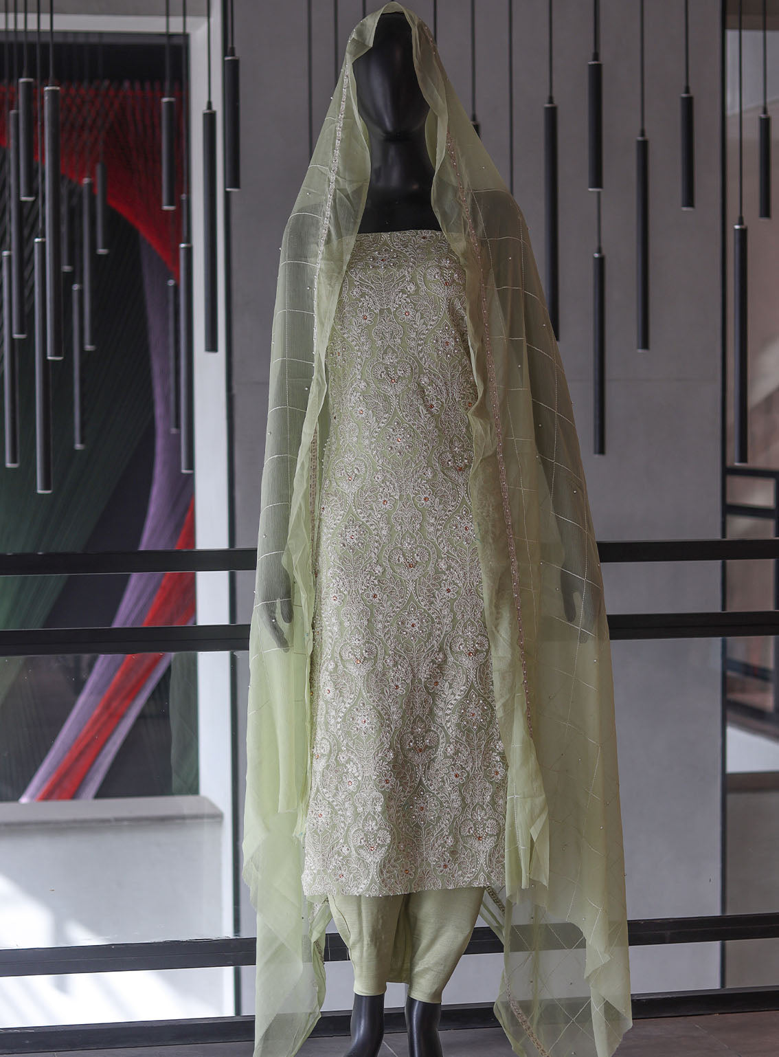 Moin Block Embroidered Chiffon Resham Work 2 Piece Unstitched Suit - MBLK24ECR D-02 Moin Block Embroidered Chiffon Resham Work 2 Piece Unstitched Suit - MBLK24ECR D-02