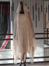 Moin Block Embroidered Chiffon Resham Work 2 Piece Unstitched Suit - MBLK24ECR D-05