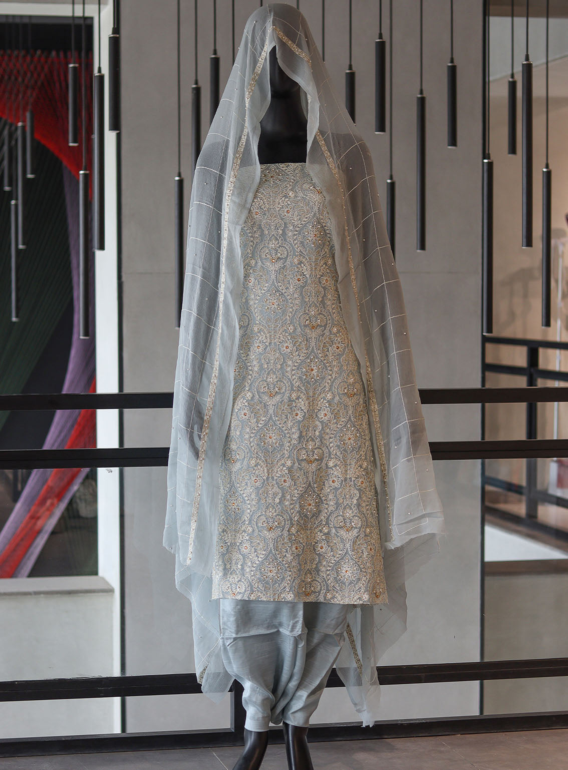 Moin Block Embroidered Chiffon Resham Work 2 Piece Unstitched Suit - MBLK24ECR D-06 Moin Block Embroidered Chiffon Resham Work 2 Piece Unstitched Suit - MBLK24ECR D-06