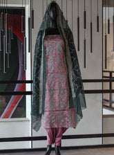 Moin Block Embroidered Cotton Net 2 Piece Unstitched Suit - MBLK24ECN D-02