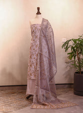 Moin Block Embroidered Raw Silk 3 Piece Unstitched Suit MBLK25ERS MD-1423