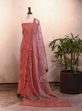 Moin Block Embroidered Raw Silk 3 Piece Unstitched Suit MBLK25ERS MD-1425