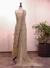 Moin Block Embroidered Raw Silk 3 Piece Unstitched Suit MBLK25ERS MD-1431