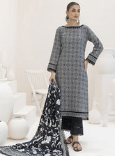 Monochrome By Alzohaib Digital Printed Lawn 3 Piece Unstitched Suit AZ24M MDL-04