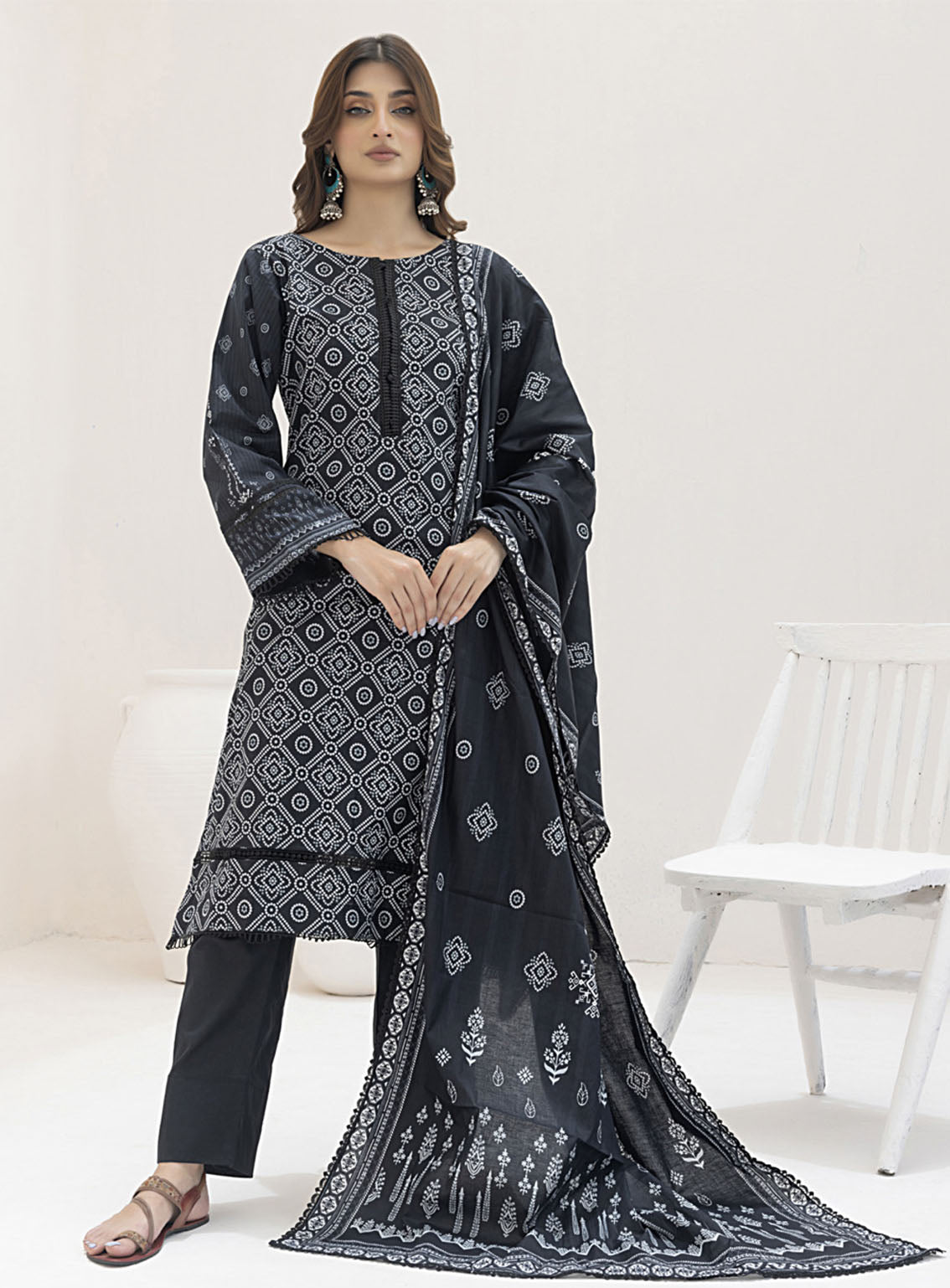 Monochrome By Alzohaib Digital Printed Lawn 3 Piece Unstitched Suit AZ24M MDL-06 Monochrome By Alzohaib Digital Printed Lawn 3 Piece Unstitched Suit AZ24M MDL-06