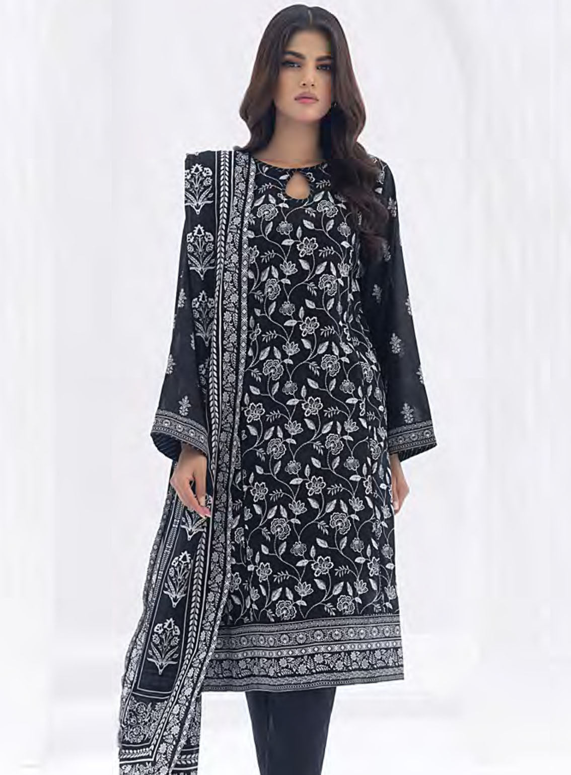 Monochrome By LSM Lakhany Printed Lawn 3 Piece Stitched Suit- LSM24ML LG-AR-0037 Monochrome By LSM Lakhany Printed Lawn 3 Piece Stitched Suit- LSM24ML LG-AR-0037