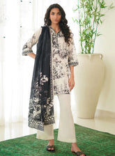 Monochrome By Sahar Printed Lawn 3 Piece Unstitched Suit S24M MC-V2-06