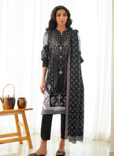Monochrome By Sahar Printed Lawn 3 Piece Unstitched Suit S24M MC-V2-09